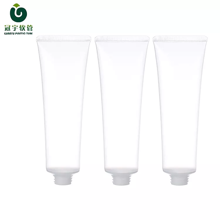 50ml 60ml 100ml 120ml 150ml 200ml 300ml White Squeeze Plastic Lotion Tube Customized Cosmetic Empty Soft Tube With Flip Top