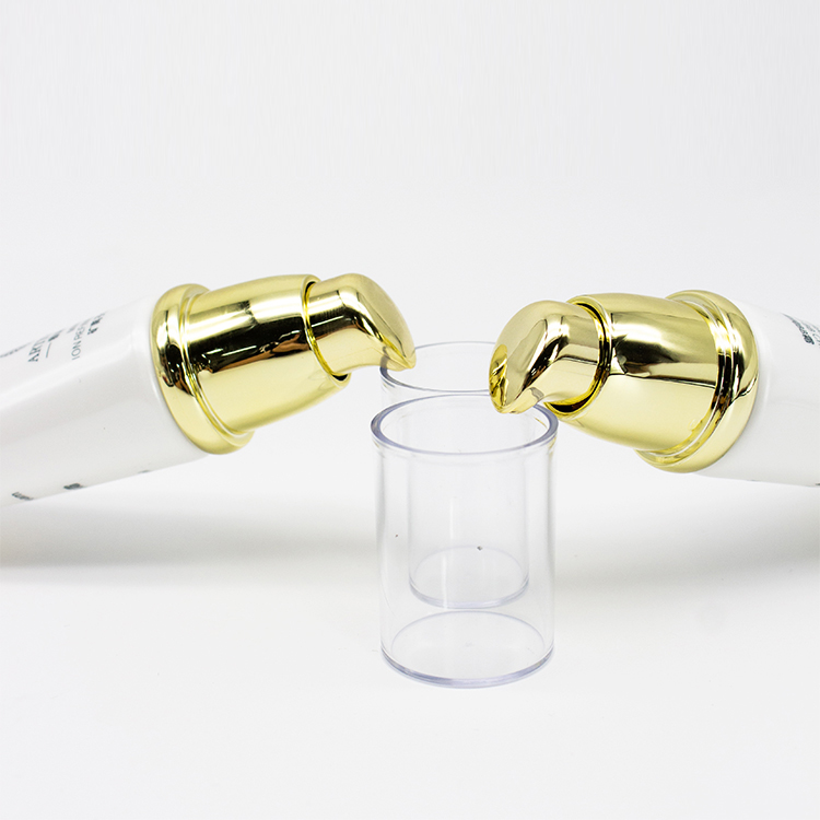 Colorful Airless Pump Cosmetic Tubes with Pump Gold Sugarcane Tube 50ml