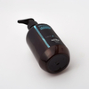 Hot Sale Boston Round Empty Plastic PET Customized Capacity Brown Transparent Bottle Plastic Shampoo Pump Container OEM Supplier