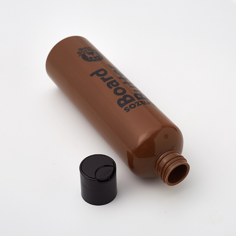 Customized Capacity And Prints Wholesale Plastic Empty Bottle Glossy/ Matte Brown Color Cosmetic Bottle for Shampoo Bottles Containers And Packaging