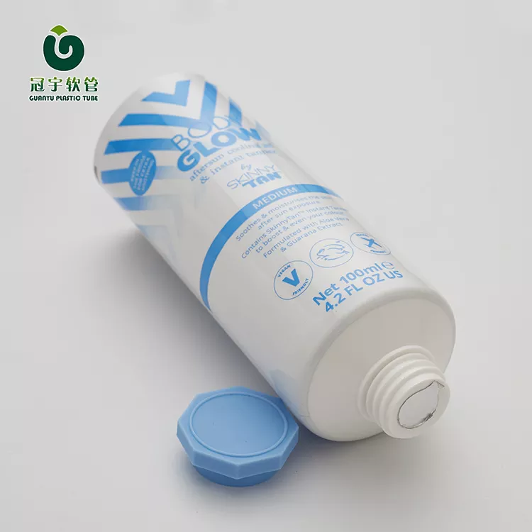 Cosmetic Plastic Blue Squeeze Tubes with Twist Top Tubes Empty Cream Tube Pakaging