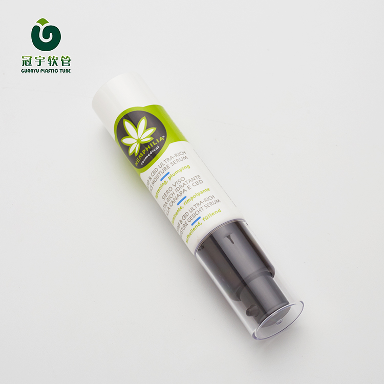 Airless Cosmetic Tube Packaging 50ml Plastic Airless Pump Squeeze Cosmetic Soft Tube