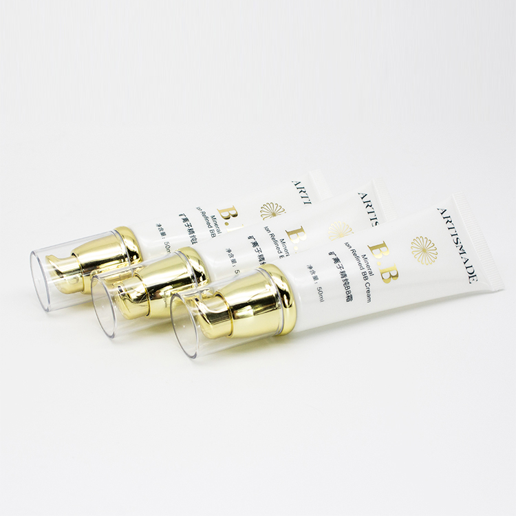 300Ml Lid Twist Lock And Gold Open Cap Custom Logo Printed Matte PE 200Ml Empty White Plastic Squeeze Lotion Tubes
