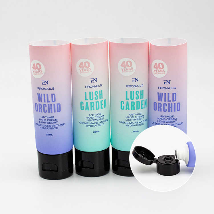 Face Wash Body Lotion Luxury Silkscreen Colourful Printing Cosmetic Aluminum Squeeze Tubes Bright Aluminum Cosmetic Tubes with Flip Cap
