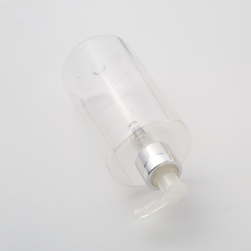 Factory Supply Flat Shoulder Empty Pet Customized Capacity Plastic Hair PET Shampoo Bottles Container With Pump