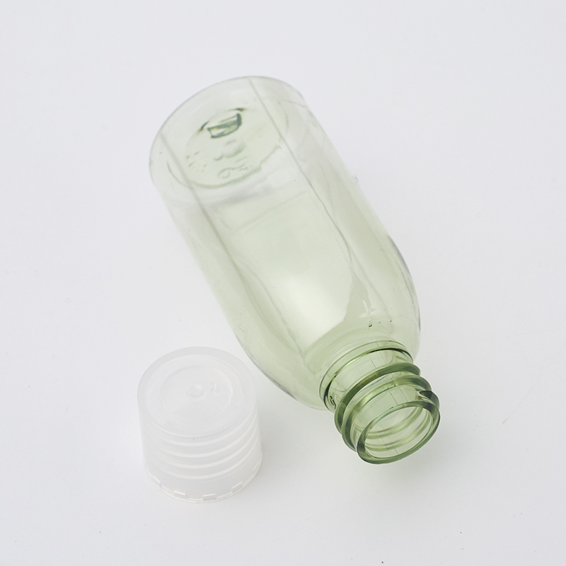 Customized Capacity Cosmetic Lotion Packaging Transparent Round Bottom Bottle Plastic Shampoo Bottle With PET Cap