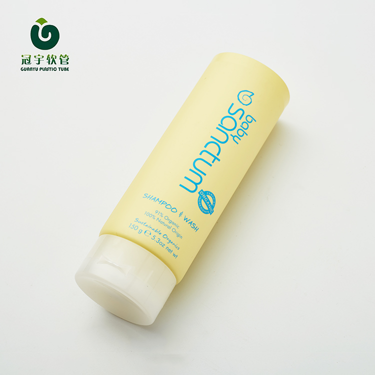 75ml Custom Cosmetic Matte Clear Plastic Hand&body Cream Tube with Silver Screw Cap