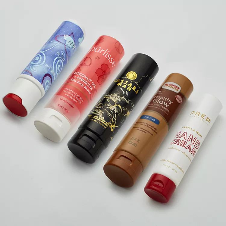 PE Customized Cosmetic Soft Empty Packaging with Cap Plastic Facial Cream Tube