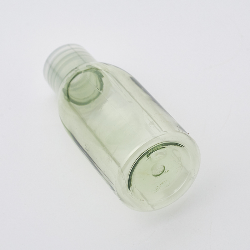 Customized Capacity Cosmetic Lotion Packaging Transparent Round Bottom Bottle Plastic Shampoo Bottle With PET Cap