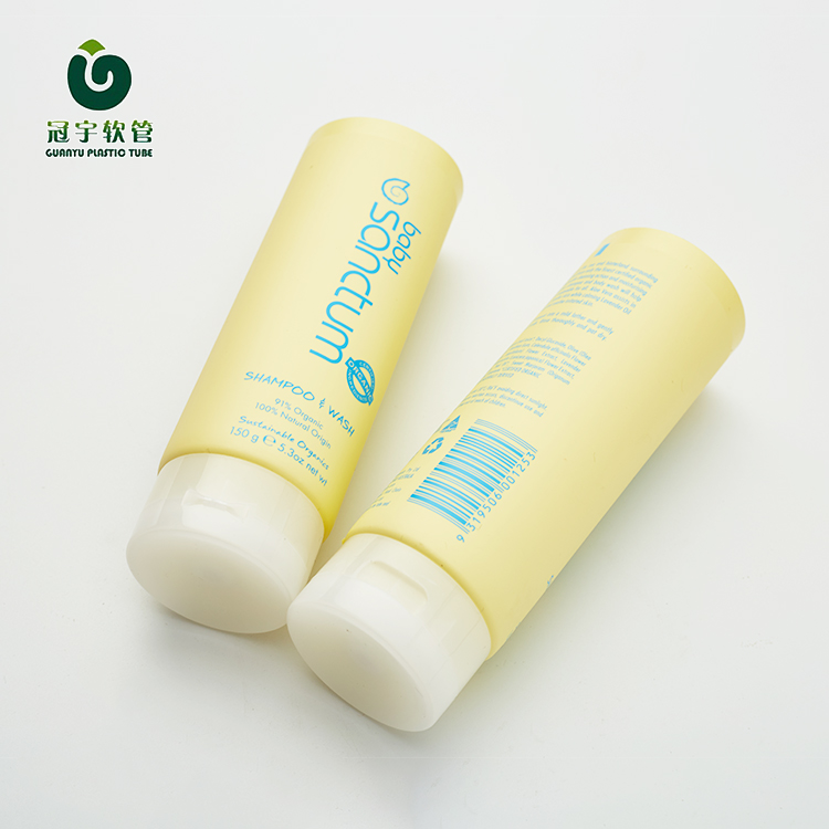 75ml Custom Cosmetic Matte Clear Plastic Hand&body Cream Tube with Silver Screw Cap