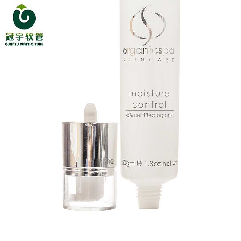 Empty PE Cosmetic Face Cream Tube Package with Pump Cap 