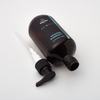 Hot Sale Boston Round Empty Plastic PET Customized Capacity Brown Transparent Bottle Plastic Shampoo Pump Container OEM Supplier