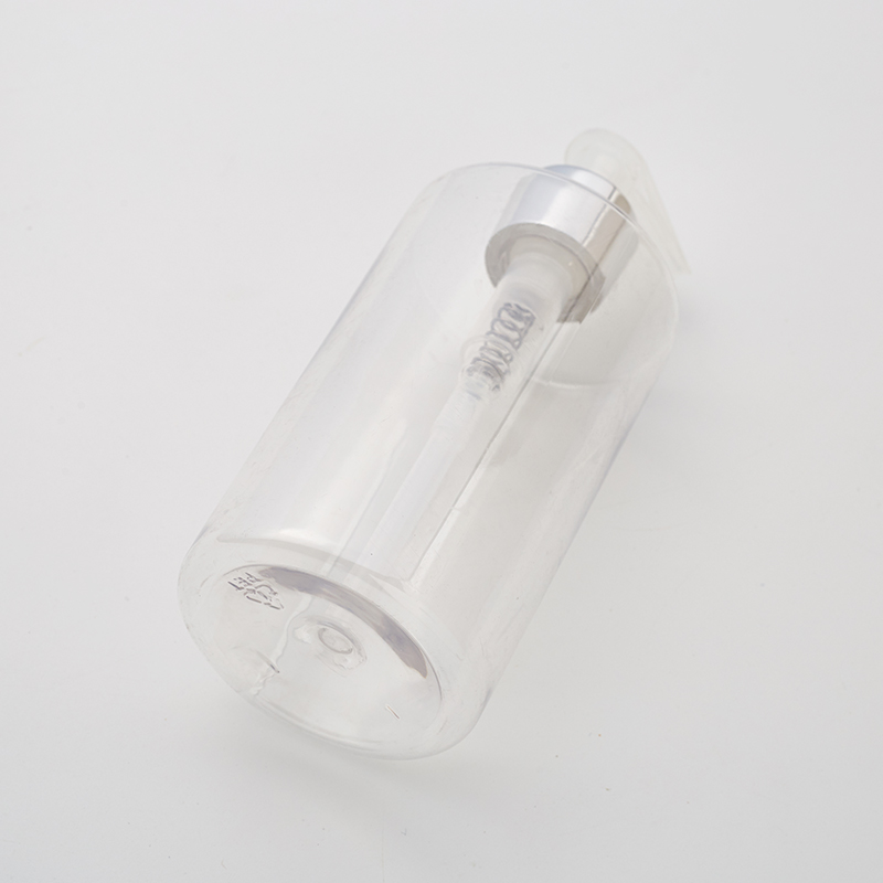 Factory Supply Flat Shoulder Empty Pet Customized Capacity Plastic Hair PET Shampoo Bottles Container With Pump