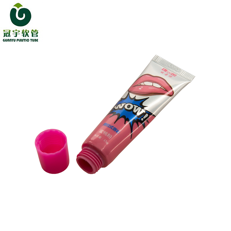 15g Glossy Offset Printing Aluminum-plastic Tube for Lipstick Packaging 
