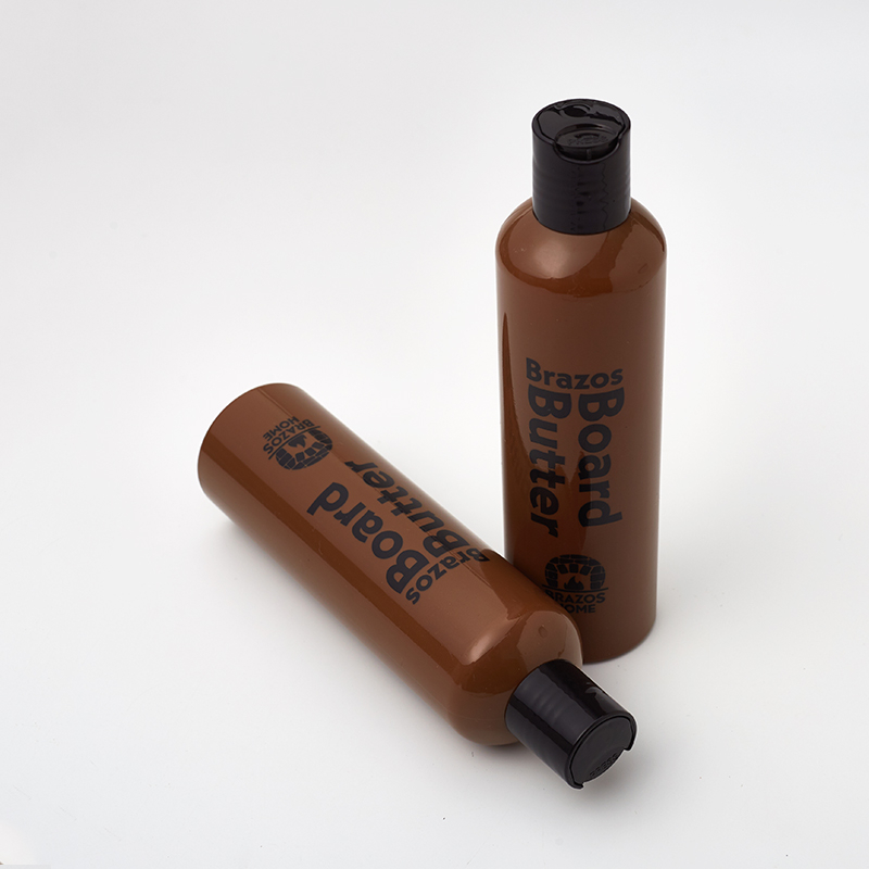 Customized Capacity And Prints Wholesale Plastic Empty Bottle Glossy/ Matte Brown Color Cosmetic Bottle for Shampoo Bottles Containers And Packaging
