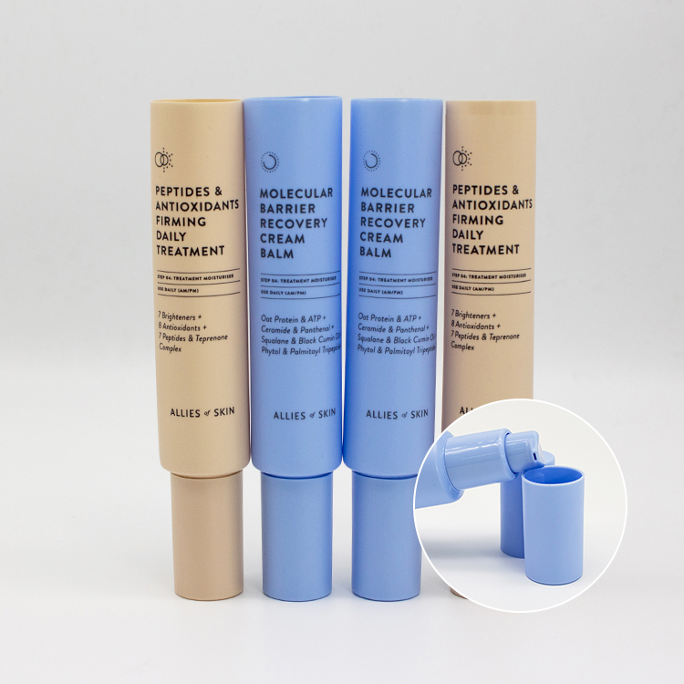 Custom Airless Pump Cosmetic Tube 50ml Pink Squeeze Cosmetic Tube with Airless Pump2